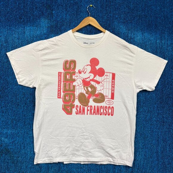 Disney x San Francisco 49ers Mickey Mouse Oversized Tee L - Picture 1 of 4
